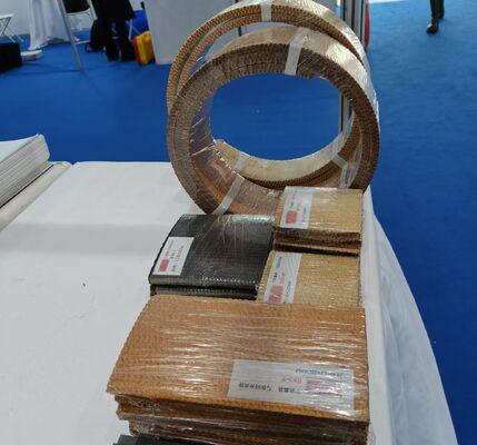 6100 BGO Brass Wire Reinforced Woven Brake Lining Roll with Aramid Fiber for High Temperature Resistance